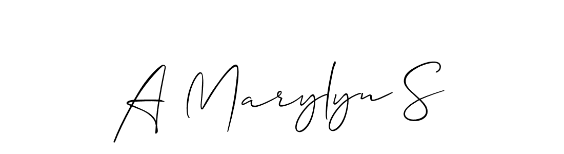 Design your own signature with our free online signature maker. With this signature software, you can create a handwritten (Allison_Script) signature for name A Marylyn S. A Marylyn S signature style 2 images and pictures png