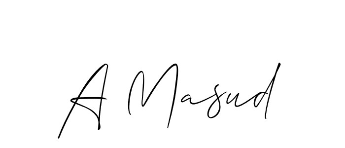 Allison_Script is a professional signature style that is perfect for those who want to add a touch of class to their signature. It is also a great choice for those who want to make their signature more unique. Get A Masud name to fancy signature for free. A Masud signature style 2 images and pictures png