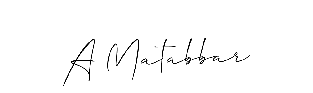 Also we have A Matabbar name is the best signature style. Create professional handwritten signature collection using Allison_Script autograph style. A Matabbar signature style 2 images and pictures png