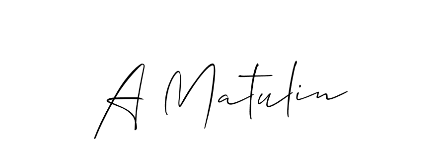 Use a signature maker to create a handwritten signature online. With this signature software, you can design (Allison_Script) your own signature for name A Matulin. A Matulin signature style 2 images and pictures png