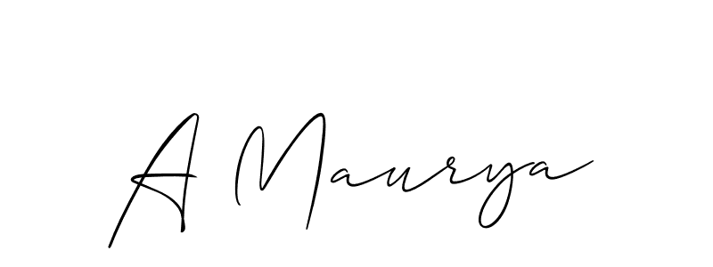 Also we have A Maurya name is the best signature style. Create professional handwritten signature collection using Allison_Script autograph style. A Maurya signature style 2 images and pictures png