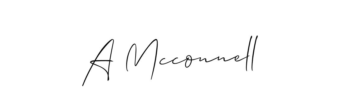 Create a beautiful signature design for name A Mcconnell. With this signature (Allison_Script) fonts, you can make a handwritten signature for free. A Mcconnell signature style 2 images and pictures png