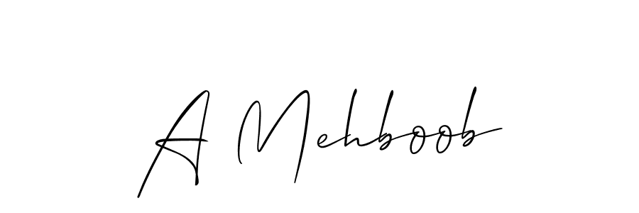 How to make A Mehboob signature? Allison_Script is a professional autograph style. Create handwritten signature for A Mehboob name. A Mehboob signature style 2 images and pictures png