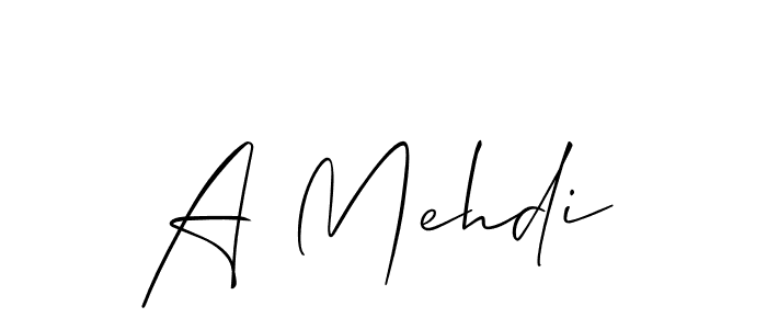 Make a beautiful signature design for name A Mehdi. Use this online signature maker to create a handwritten signature for free. A Mehdi signature style 2 images and pictures png