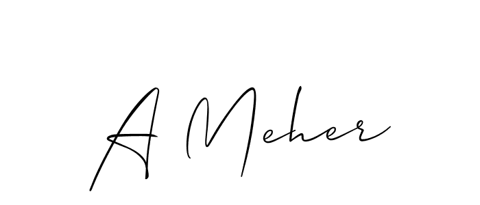 Here are the top 10 professional signature styles for the name A Meher. These are the best autograph styles you can use for your name. A Meher signature style 2 images and pictures png