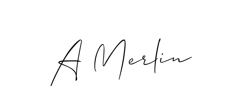 Best and Professional Signature Style for A Merlin. Allison_Script Best Signature Style Collection. A Merlin signature style 2 images and pictures png
