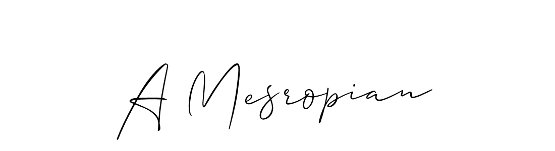 Once you've used our free online signature maker to create your best signature Allison_Script style, it's time to enjoy all of the benefits that A Mesropian name signing documents. A Mesropian signature style 2 images and pictures png