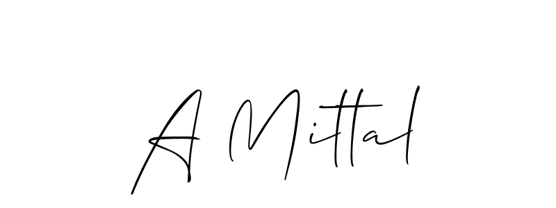 Make a beautiful signature design for name A Mittal. Use this online signature maker to create a handwritten signature for free. A Mittal signature style 2 images and pictures png