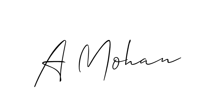 Create a beautiful signature design for name A Mohan. With this signature (Allison_Script) fonts, you can make a handwritten signature for free. A Mohan signature style 2 images and pictures png