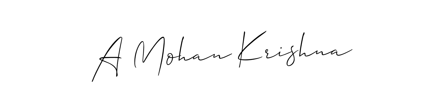 Best and Professional Signature Style for A Mohan Krishna. Allison_Script Best Signature Style Collection. A Mohan Krishna signature style 2 images and pictures png