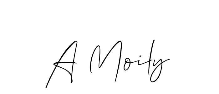 Create a beautiful signature design for name A Moily. With this signature (Allison_Script) fonts, you can make a handwritten signature for free. A Moily signature style 2 images and pictures png