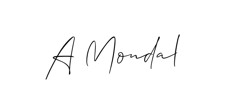 Make a short A Mondal signature style. Manage your documents anywhere anytime using Allison_Script. Create and add eSignatures, submit forms, share and send files easily. A Mondal signature style 2 images and pictures png