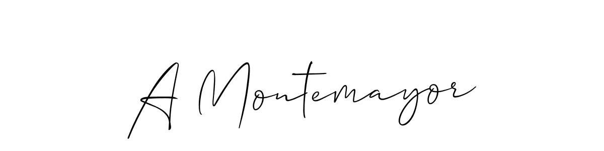 Make a beautiful signature design for name A Montemayor. With this signature (Allison_Script) style, you can create a handwritten signature for free. A Montemayor signature style 2 images and pictures png