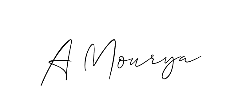 How to make A Mourya signature? Allison_Script is a professional autograph style. Create handwritten signature for A Mourya name. A Mourya signature style 2 images and pictures png