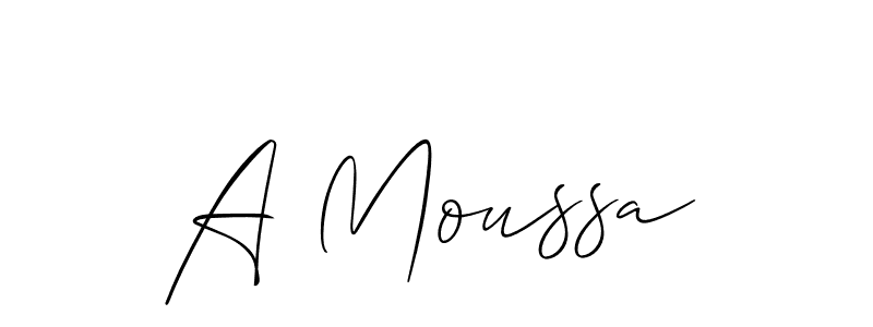 Similarly Allison_Script is the best handwritten signature design. Signature creator online .You can use it as an online autograph creator for name A Moussa. A Moussa signature style 2 images and pictures png