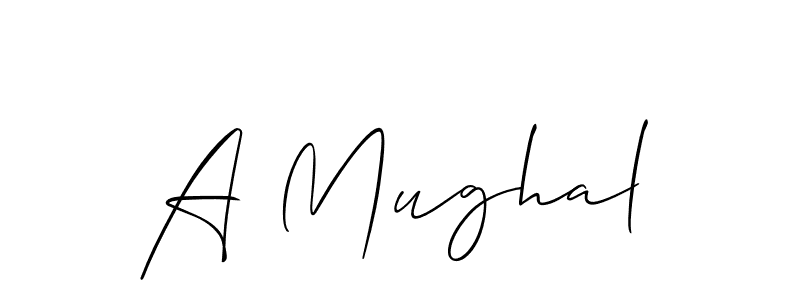 How to make A Mughal signature? Allison_Script is a professional autograph style. Create handwritten signature for A Mughal name. A Mughal signature style 2 images and pictures png
