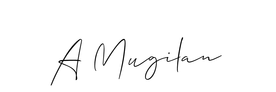 How to make A Mugilan signature? Allison_Script is a professional autograph style. Create handwritten signature for A Mugilan name. A Mugilan signature style 2 images and pictures png