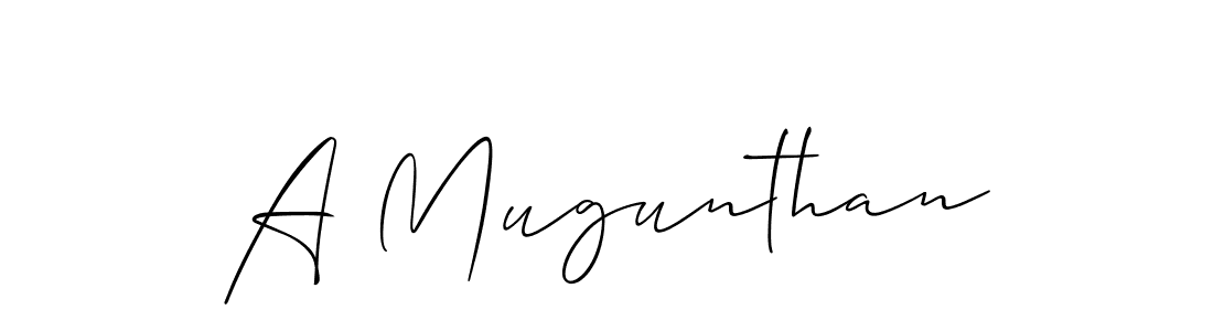 A Mugunthan stylish signature style. Best Handwritten Sign (Allison_Script) for my name. Handwritten Signature Collection Ideas for my name A Mugunthan. A Mugunthan signature style 2 images and pictures png