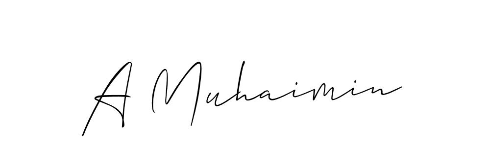 You should practise on your own different ways (Allison_Script) to write your name (A Muhaimin) in signature. don't let someone else do it for you. A Muhaimin signature style 2 images and pictures png