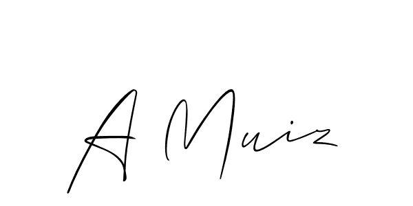 Make a beautiful signature design for name A Muiz. With this signature (Allison_Script) style, you can create a handwritten signature for free. A Muiz signature style 2 images and pictures png