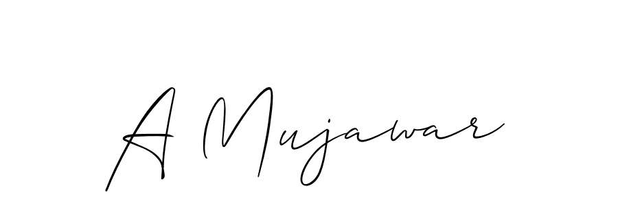 Also we have A Mujawar name is the best signature style. Create professional handwritten signature collection using Allison_Script autograph style. A Mujawar signature style 2 images and pictures png