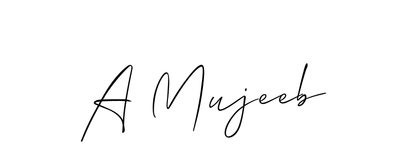 You should practise on your own different ways (Allison_Script) to write your name (A Mujeeb) in signature. don't let someone else do it for you. A Mujeeb signature style 2 images and pictures png