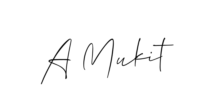 Also we have A Mukit name is the best signature style. Create professional handwritten signature collection using Allison_Script autograph style. A Mukit signature style 2 images and pictures png