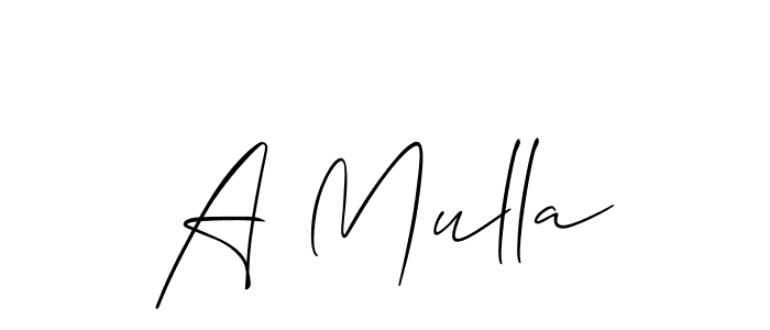 Make a beautiful signature design for name A Mulla. Use this online signature maker to create a handwritten signature for free. A Mulla signature style 2 images and pictures png