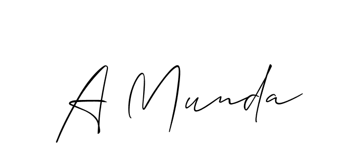 Make a beautiful signature design for name A Munda. Use this online signature maker to create a handwritten signature for free. A Munda signature style 2 images and pictures png