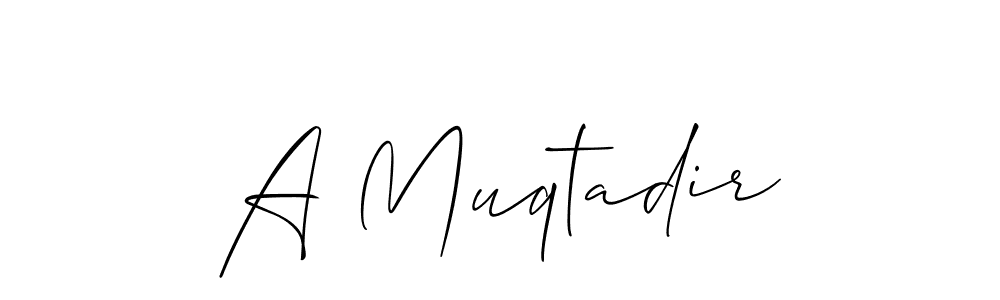 Also we have A Muqtadir name is the best signature style. Create professional handwritten signature collection using Allison_Script autograph style. A Muqtadir signature style 2 images and pictures png
