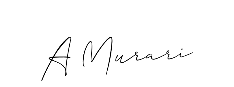 Use a signature maker to create a handwritten signature online. With this signature software, you can design (Allison_Script) your own signature for name A Murari. A Murari signature style 2 images and pictures png