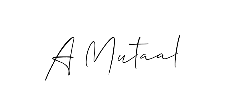 Use a signature maker to create a handwritten signature online. With this signature software, you can design (Allison_Script) your own signature for name A Mutaal. A Mutaal signature style 2 images and pictures png