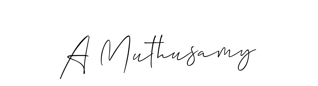 Use a signature maker to create a handwritten signature online. With this signature software, you can design (Allison_Script) your own signature for name A Muthusamy. A Muthusamy signature style 2 images and pictures png