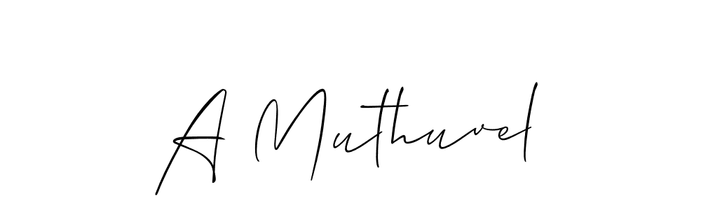 How to make A Muthuvel signature? Allison_Script is a professional autograph style. Create handwritten signature for A Muthuvel name. A Muthuvel signature style 2 images and pictures png