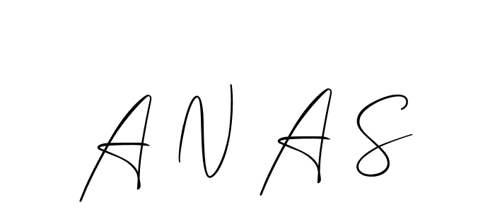 The best way (Allison_Script) to make a short signature is to pick only two or three words in your name. The name A N A S include a total of six letters. For converting this name. A N A S signature style 2 images and pictures png