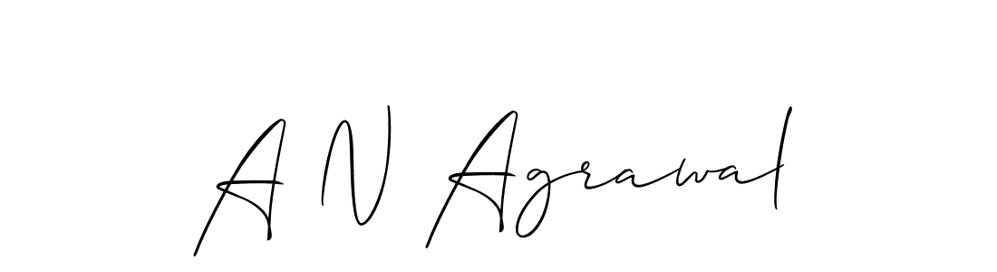 How to make A N Agrawal signature? Allison_Script is a professional autograph style. Create handwritten signature for A N Agrawal name. A N Agrawal signature style 2 images and pictures png