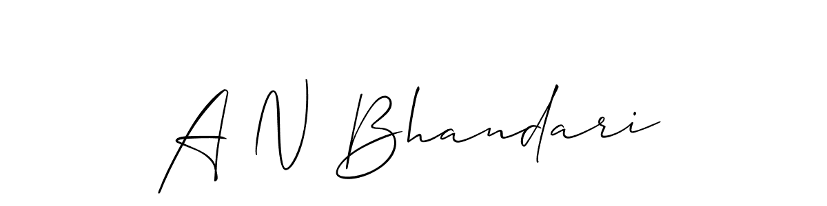 Also You can easily find your signature by using the search form. We will create A N Bhandari name handwritten signature images for you free of cost using Allison_Script sign style. A N Bhandari signature style 2 images and pictures png