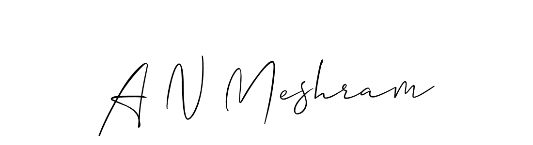 Similarly Allison_Script is the best handwritten signature design. Signature creator online .You can use it as an online autograph creator for name A N Meshram. A N Meshram signature style 2 images and pictures png