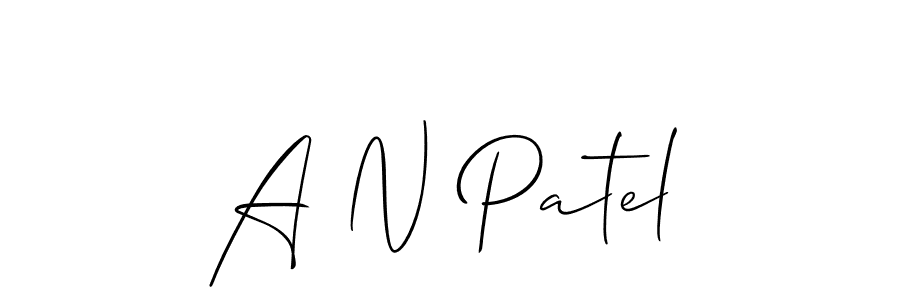 Design your own signature with our free online signature maker. With this signature software, you can create a handwritten (Allison_Script) signature for name A N Patel. A N Patel signature style 2 images and pictures png