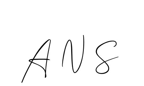 How to Draw A N S signature style? Allison_Script is a latest design signature styles for name A N S. A N S signature style 2 images and pictures png