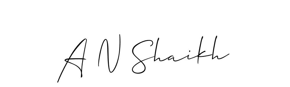 Make a beautiful signature design for name A N Shaikh. Use this online signature maker to create a handwritten signature for free. A N Shaikh signature style 2 images and pictures png