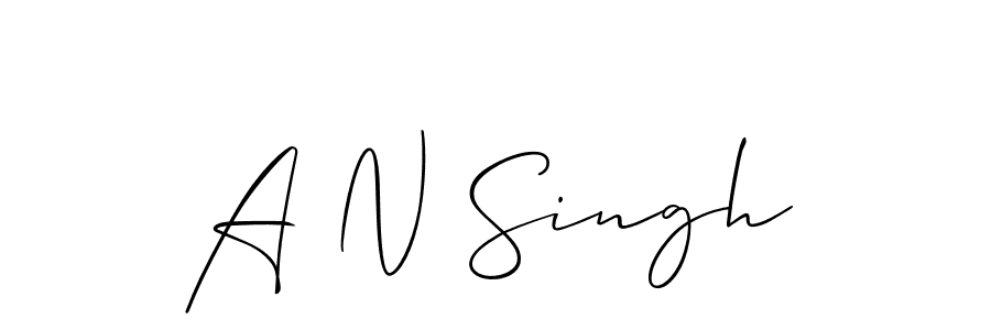 Design your own signature with our free online signature maker. With this signature software, you can create a handwritten (Allison_Script) signature for name A N Singh. A N Singh signature style 2 images and pictures png