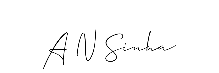 How to make A N Sinha signature? Allison_Script is a professional autograph style. Create handwritten signature for A N Sinha name. A N Sinha signature style 2 images and pictures png