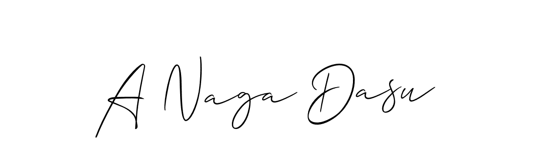 Design your own signature with our free online signature maker. With this signature software, you can create a handwritten (Allison_Script) signature for name A Naga Dasu. A Naga Dasu signature style 2 images and pictures png