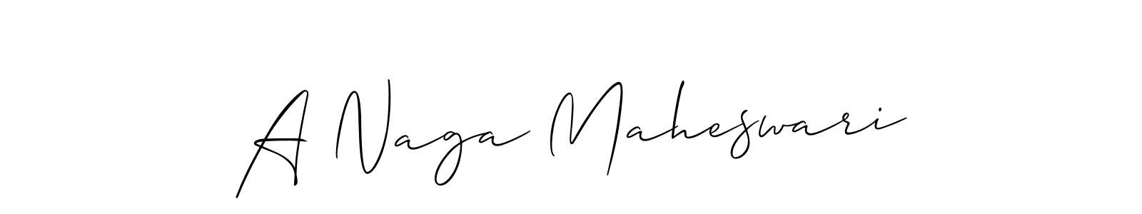 Also we have A Naga Maheswari name is the best signature style. Create professional handwritten signature collection using Allison_Script autograph style. A Naga Maheswari signature style 2 images and pictures png