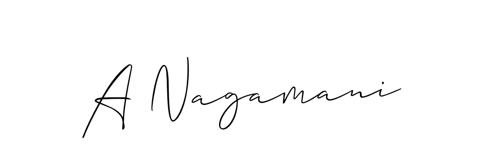Make a beautiful signature design for name A Nagamani. With this signature (Allison_Script) style, you can create a handwritten signature for free. A Nagamani signature style 2 images and pictures png