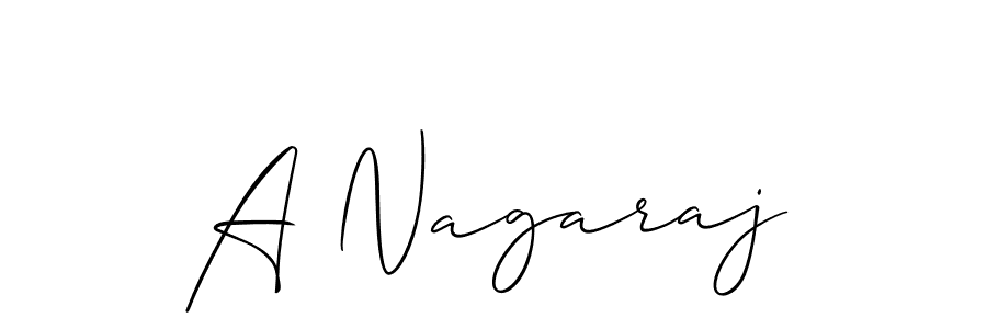 How to make A Nagaraj name signature. Use Allison_Script style for creating short signs online. This is the latest handwritten sign. A Nagaraj signature style 2 images and pictures png