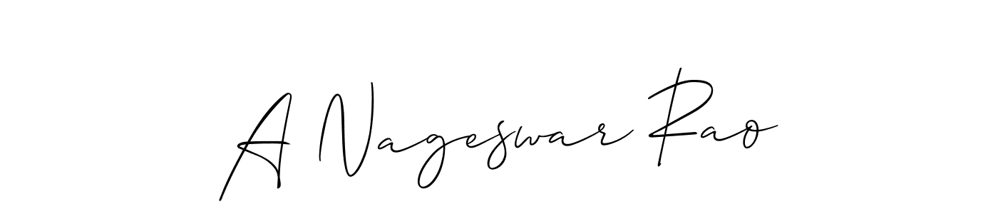 How to make A Nageswar Rao signature? Allison_Script is a professional autograph style. Create handwritten signature for A Nageswar Rao name. A Nageswar Rao signature style 2 images and pictures png