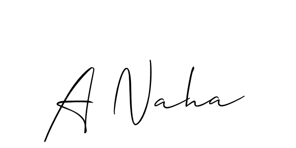 Use a signature maker to create a handwritten signature online. With this signature software, you can design (Allison_Script) your own signature for name A Naha. A Naha signature style 2 images and pictures png