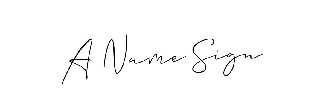 How to make A Name Sign name signature. Use Allison_Script style for creating short signs online. This is the latest handwritten sign. A Name Sign signature style 2 images and pictures png